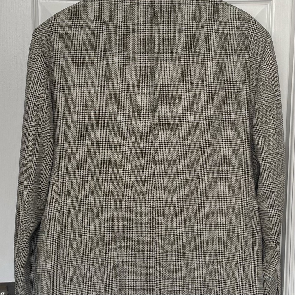 Petrocelli Brown/Beige‎ TWEED Mens HOUNDSTOOTH silk wool sport coat - XXL, 48 - Picture 3 of 11